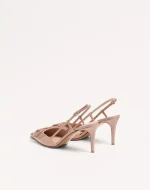 Valentino VLogo Signature Patent Leather Slingback Pump 80Mm - Image 4